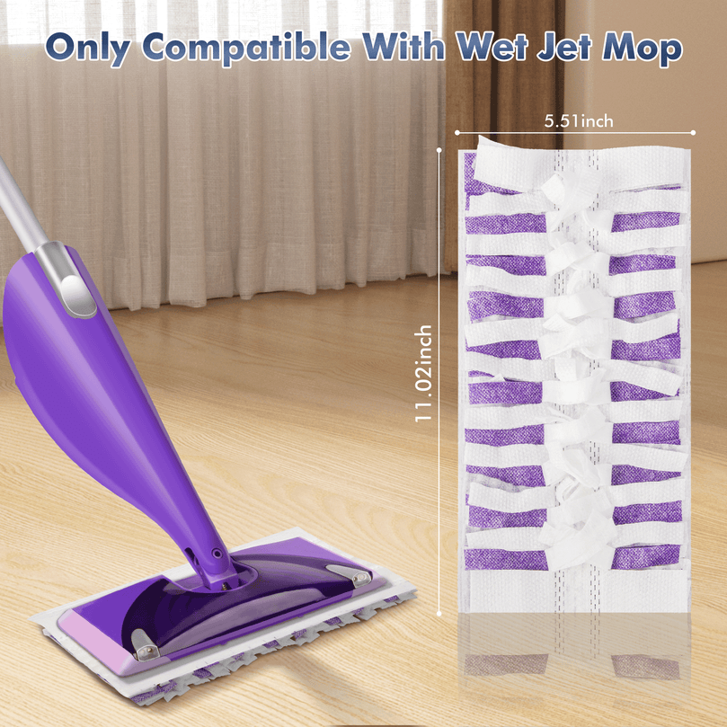 ILAVCLEAN Disposable Mopping Wet Pads Refills 20 Pack for SwifferWet Jet Mops, Wet Jet Refills Pads for Floor Cleaning All Multi-Surface Absorbent