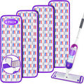 ILAVCLEAN 4 Pack Reusable Microfiber Mop Pads for SwifferPower Mop Pads Replacement, Power Mop Pads Refills for All Surfaces Floor Cleaning 13 ''-15 '' Spray Mop