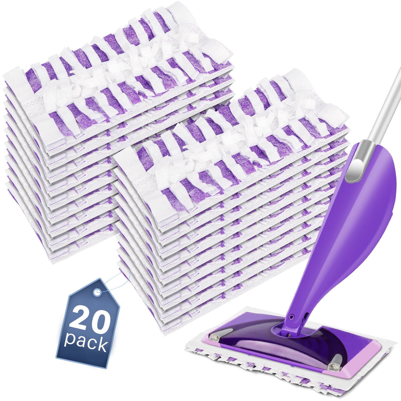 ILAVCLEAN Disposable Mopping Wet Pads Refills 20 Pack for SwifferWet Jet Mops, Wet Jet Refills Pads for Floor Cleaning All Multi-Surface Absorbent